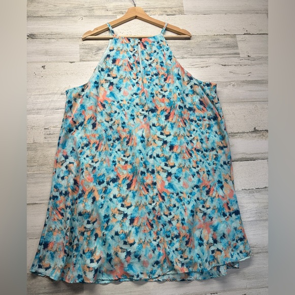 Decree Watercolor High Neck Sundress Dress Juniors Size 2X /fits Womens 1x/2x - Picture 8 of 10